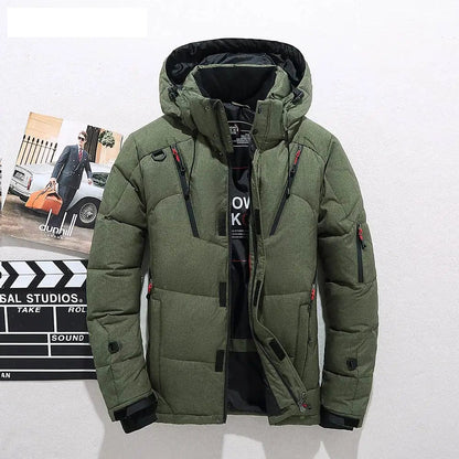 Men's Premium Down-Filled Hooded Winter Jacket