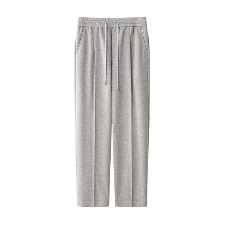 Men’s Relaxed Wool Trousers with Tapered Leg