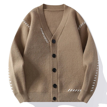 Men’s Embroidered Pattern Lightweight Knit Sweater