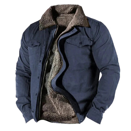 Men's Fleece-Collar Winter Jacket