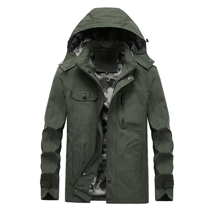 Men’s Lightweight Water-Resistant Hooded Windbreaker