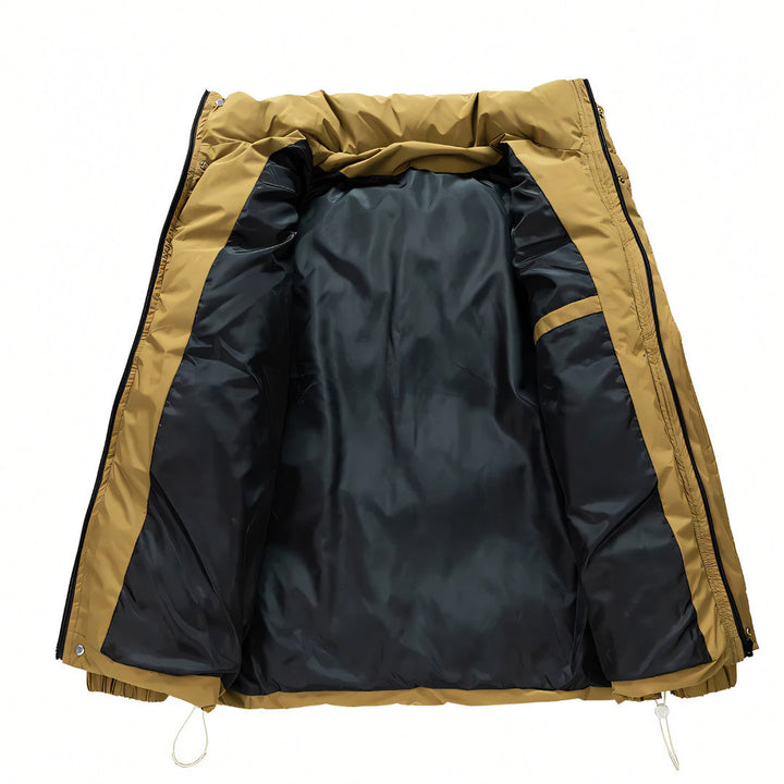 Men’s Windproof High-Collar Insulated Puffer Jacket