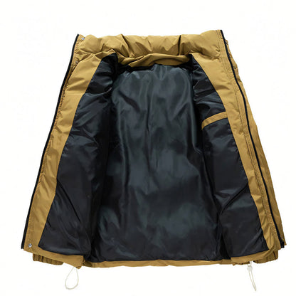 Men’s Windproof High-Collar Insulated Puffer Jacket