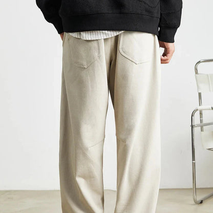 Men’s Wide-Leg Trousers with Tonal Panel Detailing