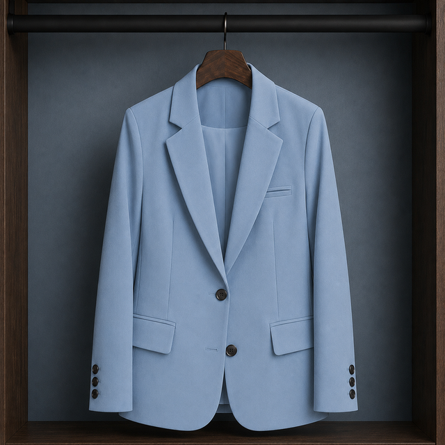 Women’s Structured Two-Button Blazer with Notched Lapels