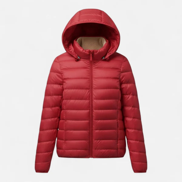Women’s Lightweight Hooded Down Jacket with Streamlined Fit