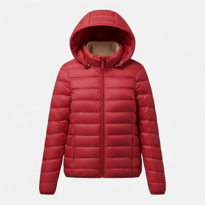 Women’s Lightweight Hooded Down Jacket with Streamlined Fit