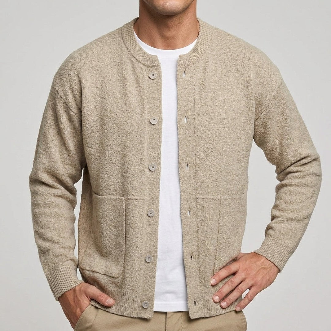 Men’s Essential Knit Button-Up Everyday Cardigan