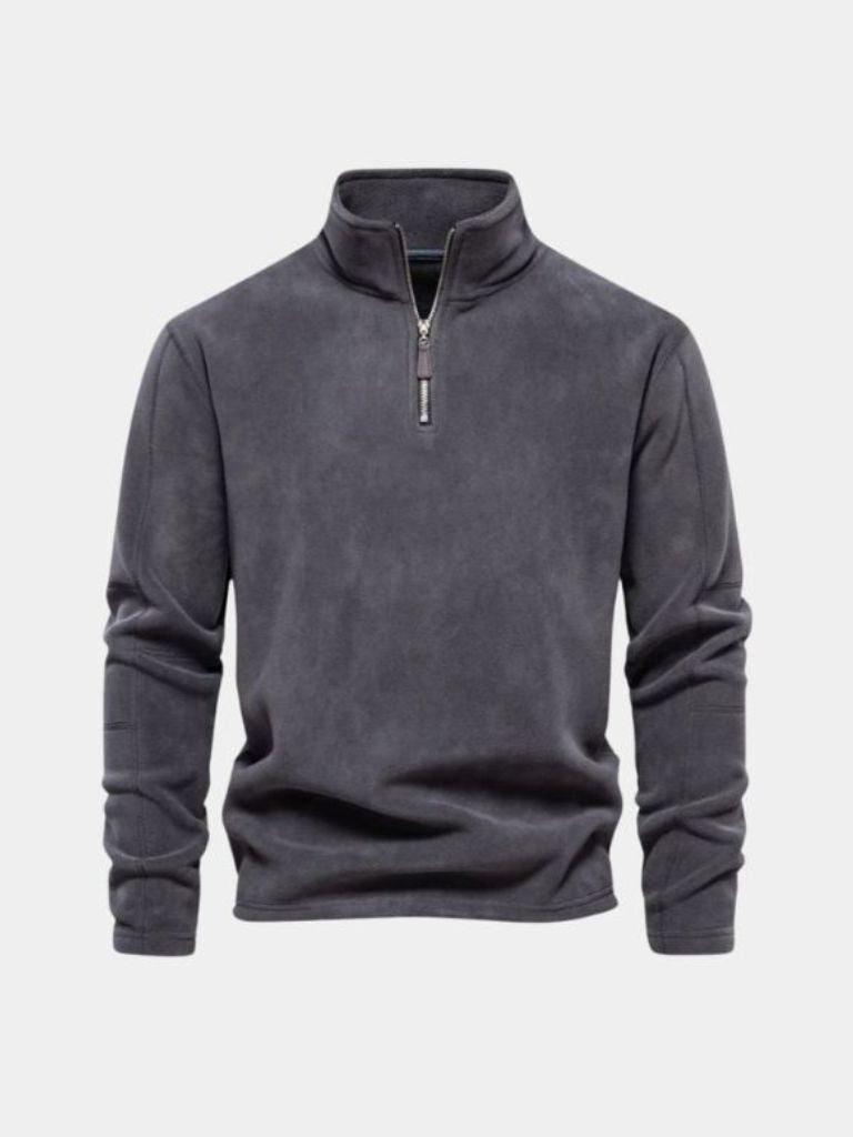 Men’s Refined Mock Neck Quarter-Zip Knit Pullover