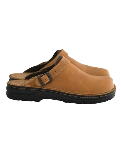 Men’s Classic Leather Slip-On Loafers with Memory Foam Footbed