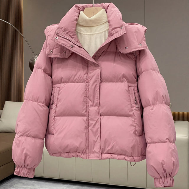 Women’s Cropped Oversized Quilted Puffer Jacket