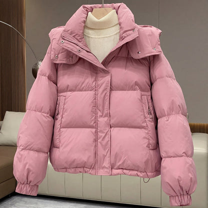 Women’s Cropped Oversized Quilted Puffer Jacket