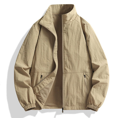 Men's Lightweight Stand-Collar Zip Jacket