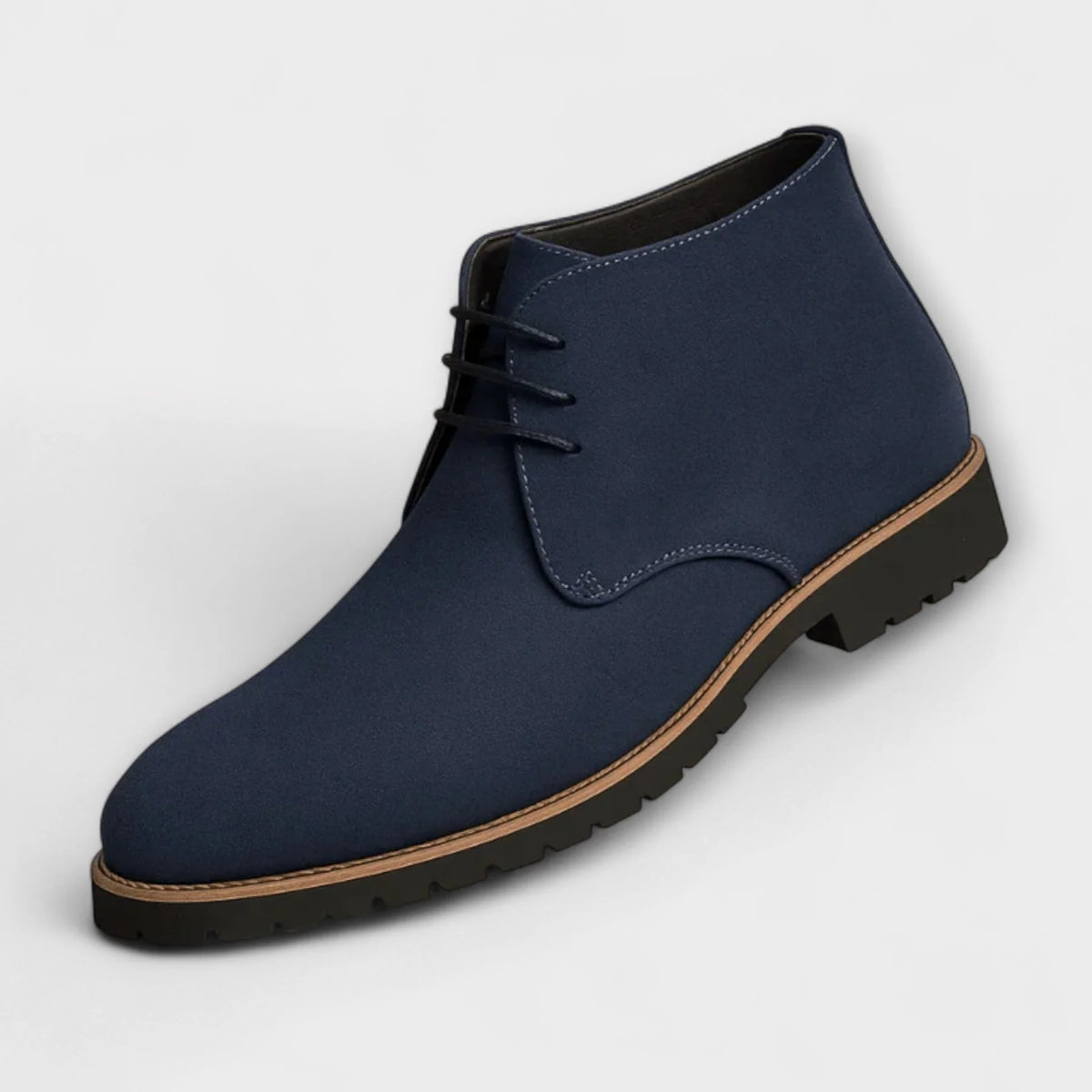 Men’s Classic Ankle-High Chukka Boots with Cushioned Insole