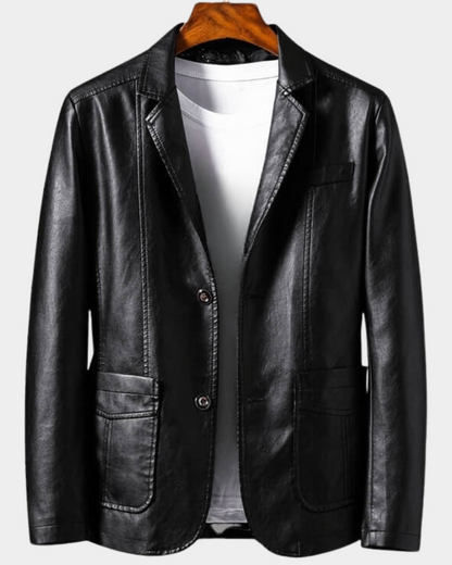Men’s Tailored Two-Button Notched-Lapel Executive Jacket