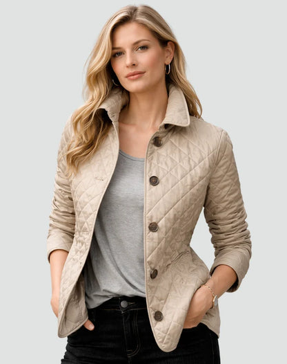 Women’s Lightweight Quilted Jacket with Button Front