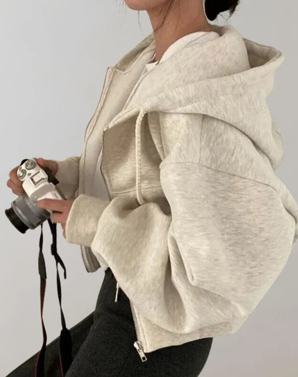 Women’s Soft Hooded Full-Zip Sweatshirt for Casual Everyday Wear