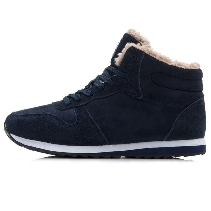Men’s Warm Winter Boots with Plush Lining and Rubber Sole