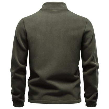 Men's Stand-Collar Full-Zip Fleece Jacket