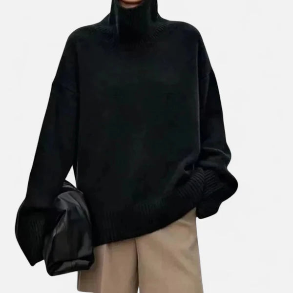 Women’s Pure Wool Classic Turtleneck Knit Sweater