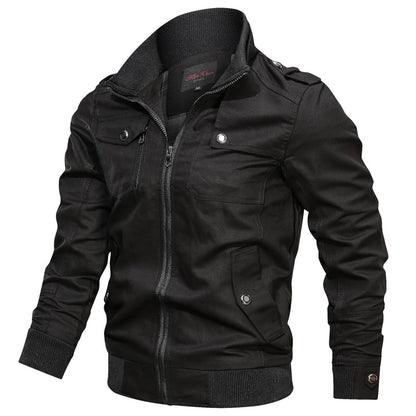 Men's Ribbed-Cuff Utility Windbreaker Jacket