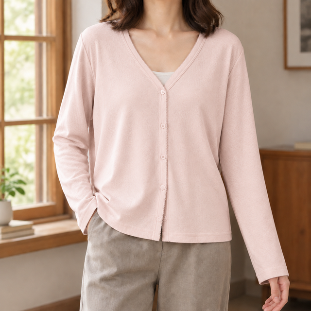 Women’s Lightweight V-Neck Button Front Cardigan