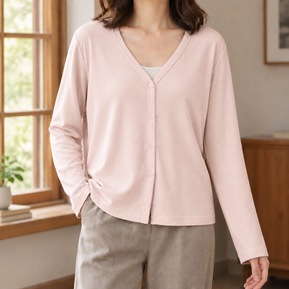 Women’s Lightweight V-Neck Button Front Cardigan