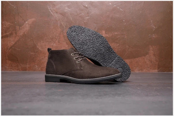 Men’s Elegant Microfiber Chukka Boots with Low Heel