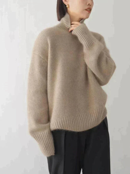 Women’s Pure Cashmere High-Neck Turtleneck Knit Sweater