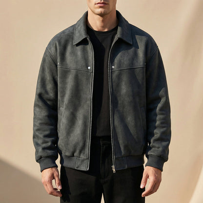 Men’s Smooth Leather Classic Zip Jacket