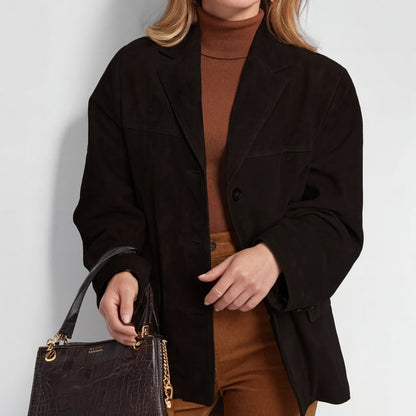 Women’s Short Wool Blend Single-Breasted Coat