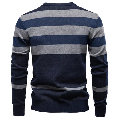 Men’s Diamond Pattern Crewneck Knit Sweater