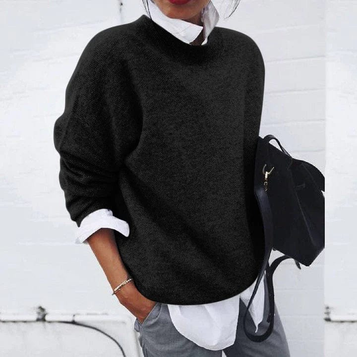 Women’s Relaxed Fit Pure Cashmere Long-Sleeve Sweater