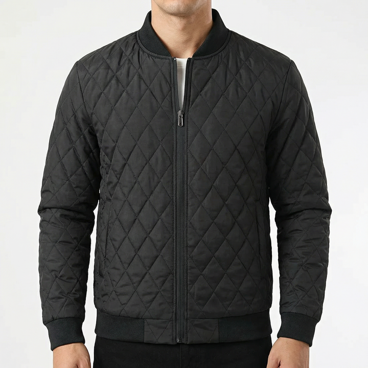 Men’s Diamond Quilted Lightweight Bomber Jacket