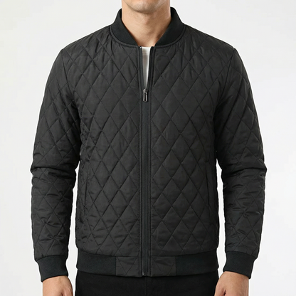 Men’s Diamond Quilted Lightweight Bomber Jacket