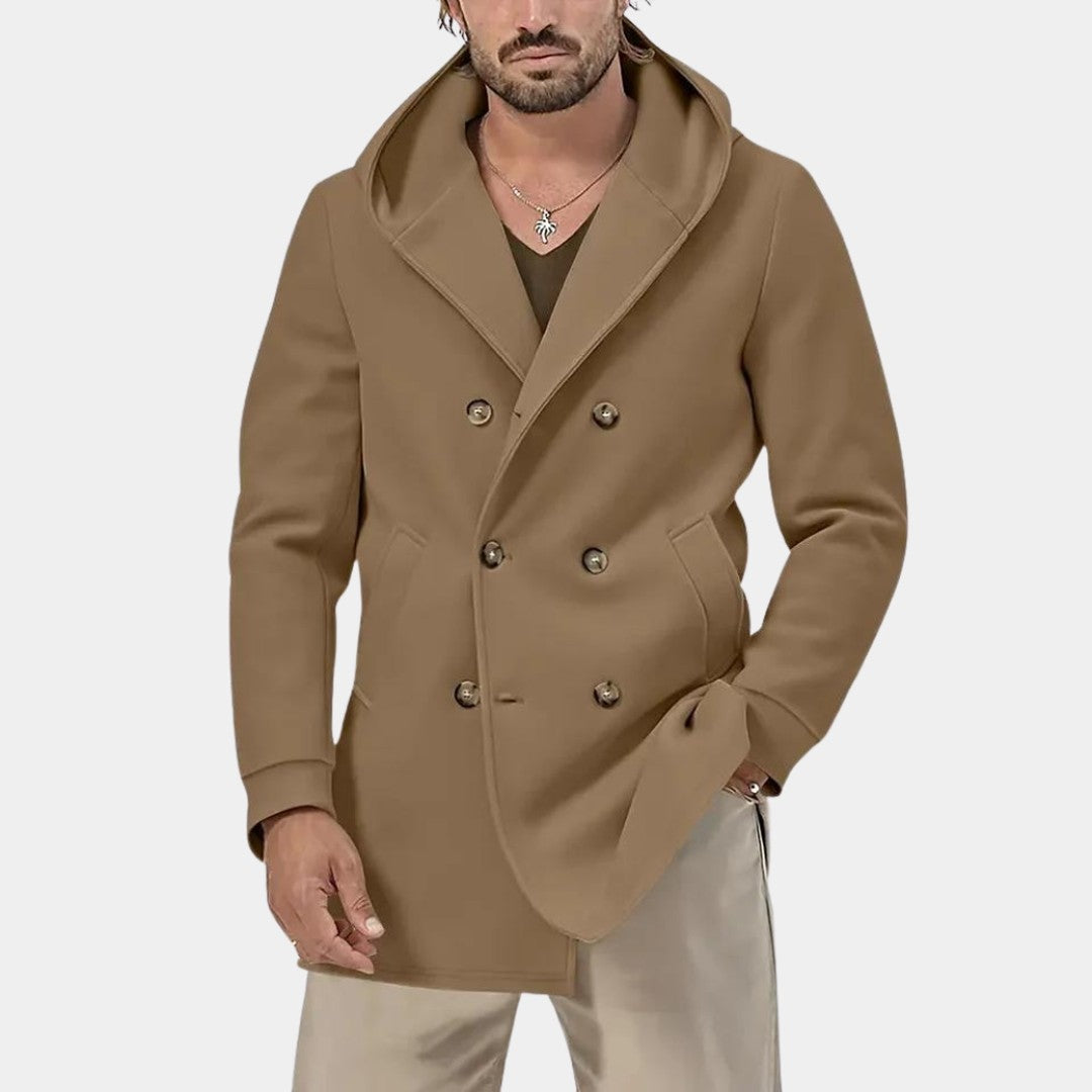 Men’s Lightweight Longline Hooded Trench Coat