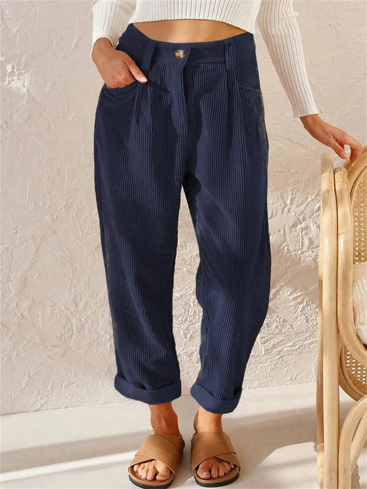 Women’s Soft Cotton Corduroy Casual Pants