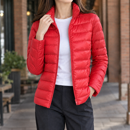 Women’s Lightweight Cashmere-Filled Quilted Puffer Jacket