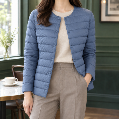 Women’s Lightweight Horizontal Quilted Down Jacket