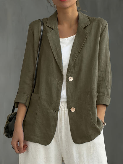 Women’s Lightweight Linen Tailored Blazer