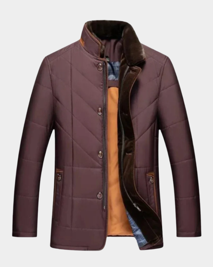 Men’s Quilted Stand-Collar Executive Jacket