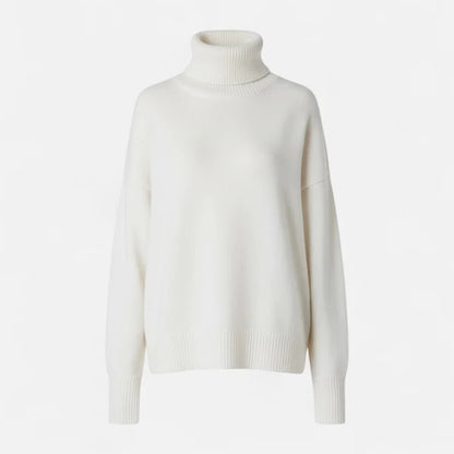 Women’s Oversized Thick Knit Turtleneck Sweater for Winter