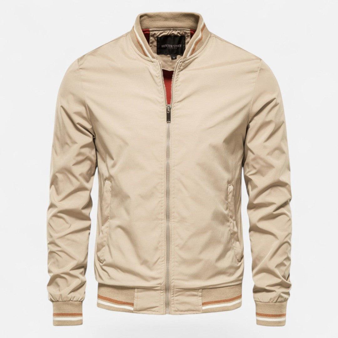 Men’s Lightweight Stand-Collar Full-Zip Casual Jacket
