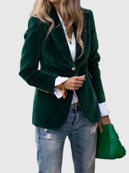Women’s Tailored Blazer with Classic Silhouette for Business and Casual Wear
