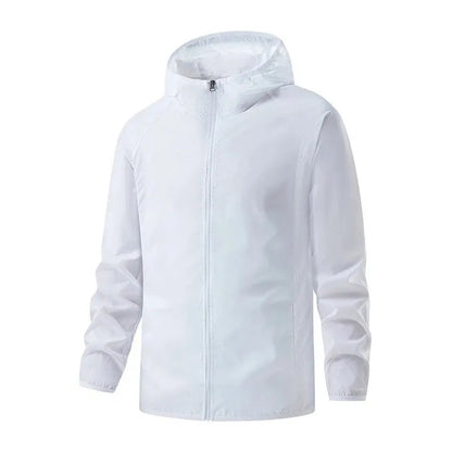 Unisex Lightweight Packable Water-Repellent Rain Jacket