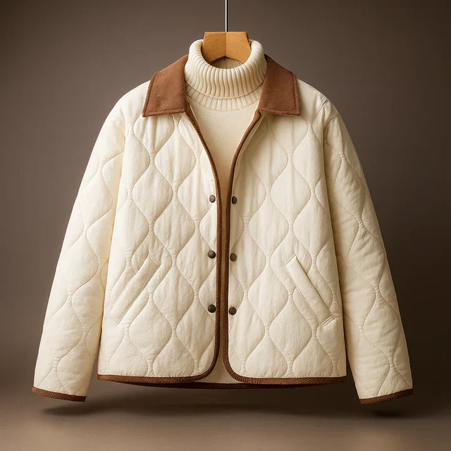 Women’s Lightweight Quilted Jacket with Lapel Collar