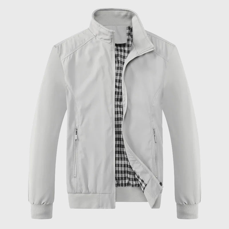 Men’s Streamlined Slim-Fit Stand Collar Bomber Jacket