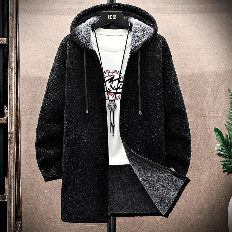Men’s Relaxed Hooded Knit Zip Jacket