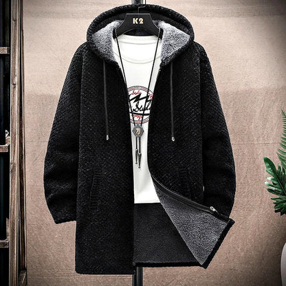 Men’s Relaxed Hooded Knit Zip Jacket