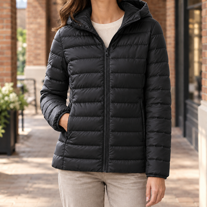 Women’s Lightweight Quilted Cashmere Hooded Jacket